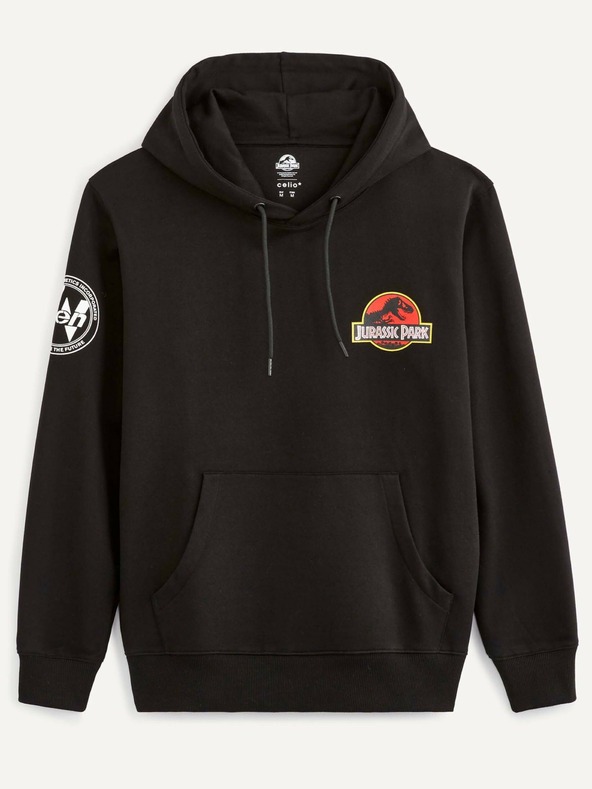 Celio Felpa da uomo nera con cappuccio Celio Jurassic Park