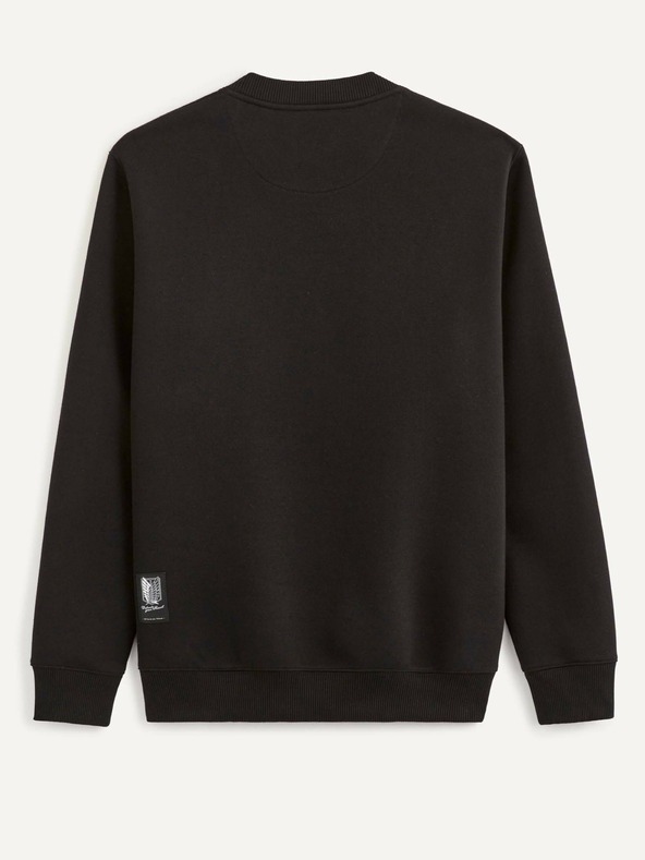 Celio Felpa nera con cappuccio Celio Attack on Titan da uomo