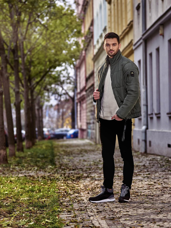 NAX Giacca invernale trapuntata grigia da uomo NAX Mabor