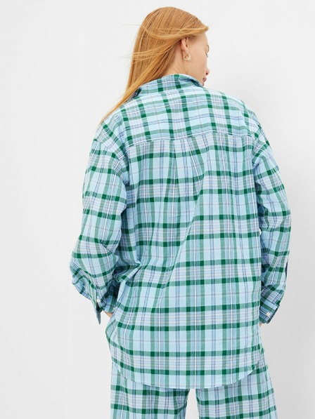GAP Top pigiama a quadri verde e blu da donna GAP