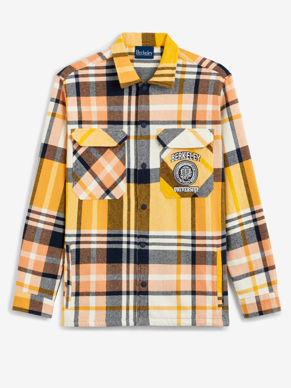 Celio Giacca a quadri da uomo grigia e gialla Celio Berkeley University
