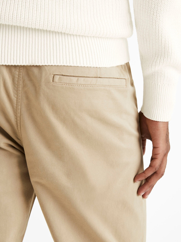 Celio Pantaloni cropped da uomo beige Celio Cochicrop