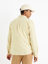 Celio Camicia di flanella beige da uomo Celio Caoflacko