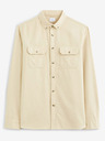 Celio Camicia di flanella beige da uomo Celio Caoflacko