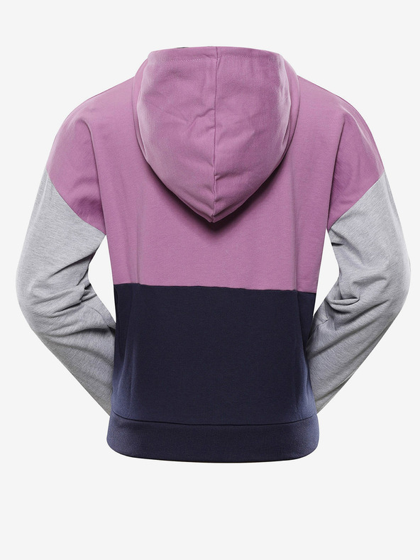 NAX Felpa con cappuccio NAX Onoda grigio e viola da donna