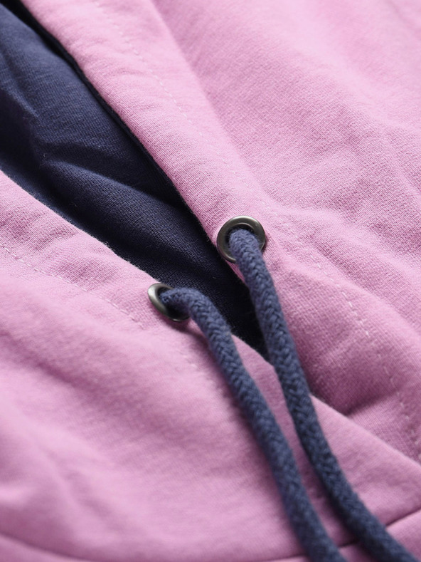 NAX Felpa con cappuccio NAX Onoda grigio e viola da donna