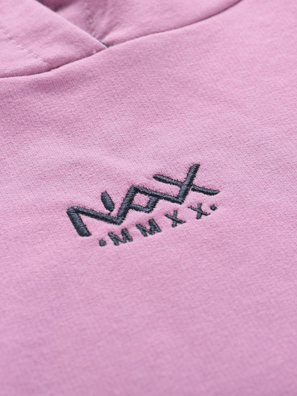NAX Felpa con cappuccio NAX Onoda grigio e viola da donna