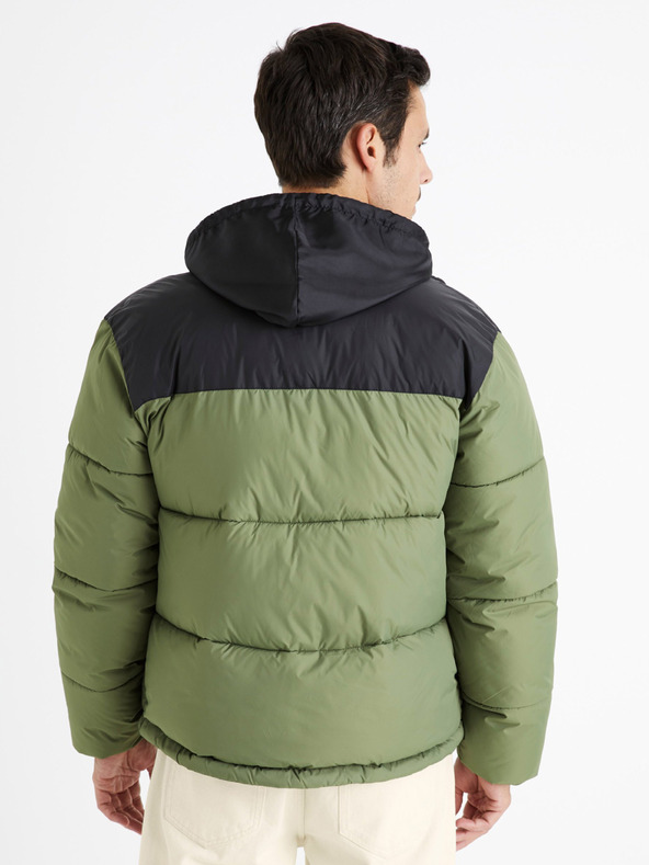 Celio Giacca invernale trapuntata Celio Cutrek nera e verde da uomo