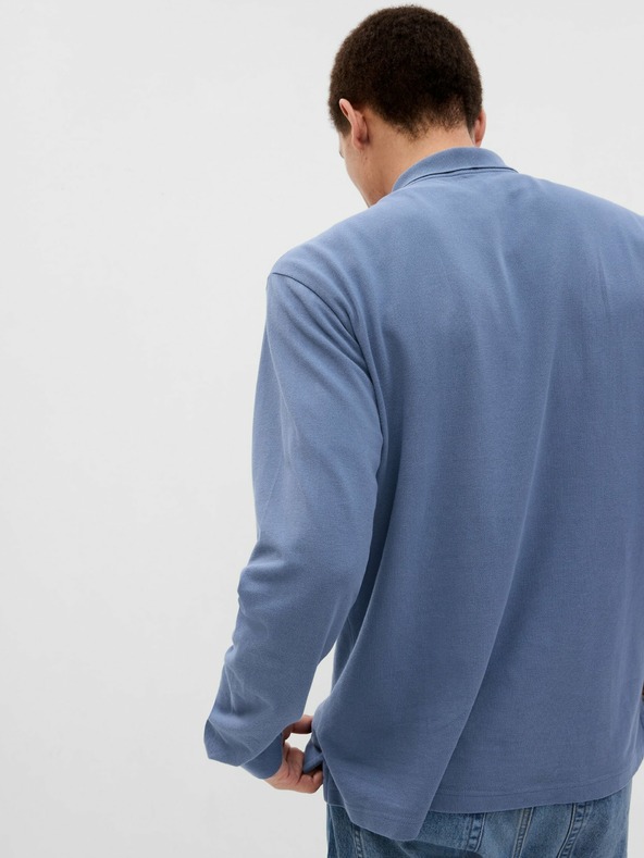 GAP Long Sleeve Pique Polo Shirt GAP