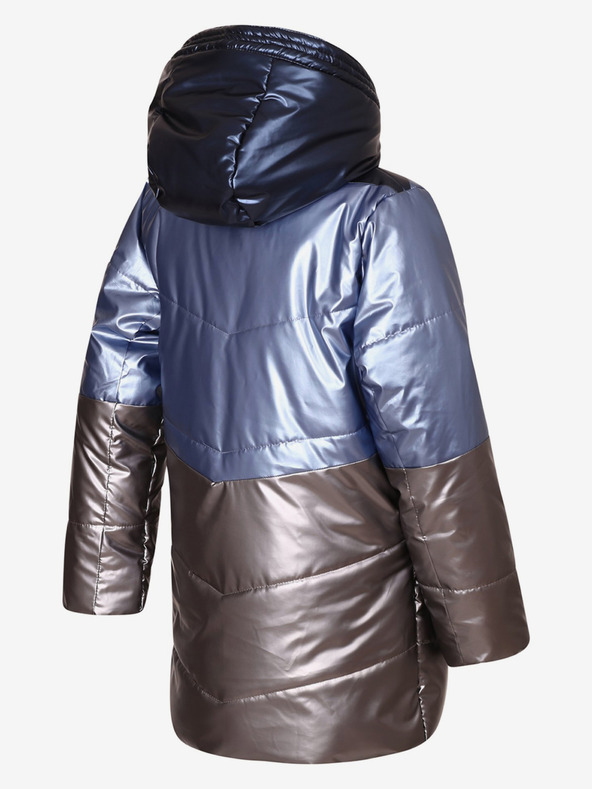 NAX Cappotto grigio e blu per bambine NAX FEREGO