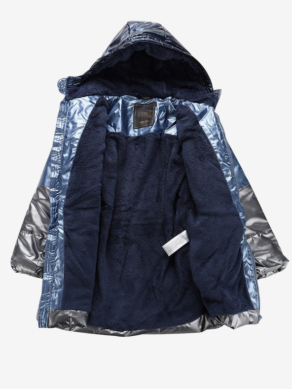 NAX Cappotto grigio e blu per bambine NAX FEREGO