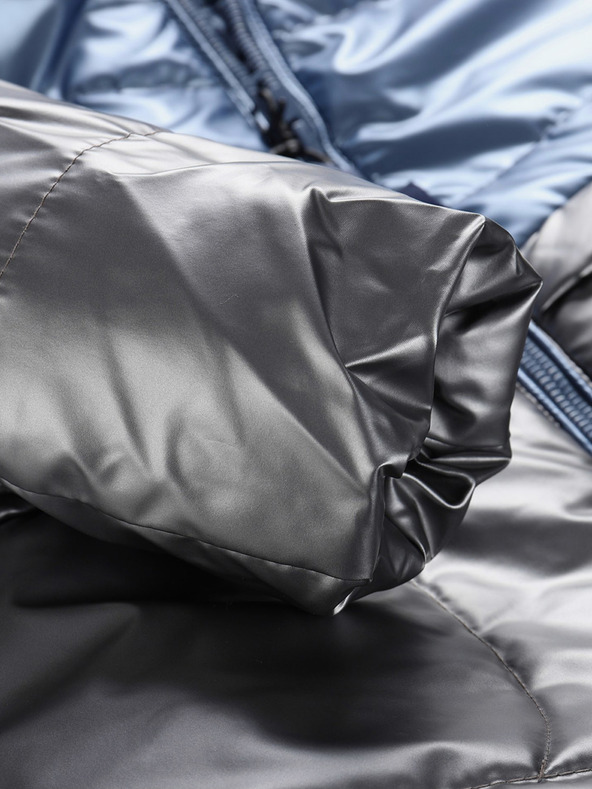 NAX Cappotto grigio e blu per bambine NAX FEREGO