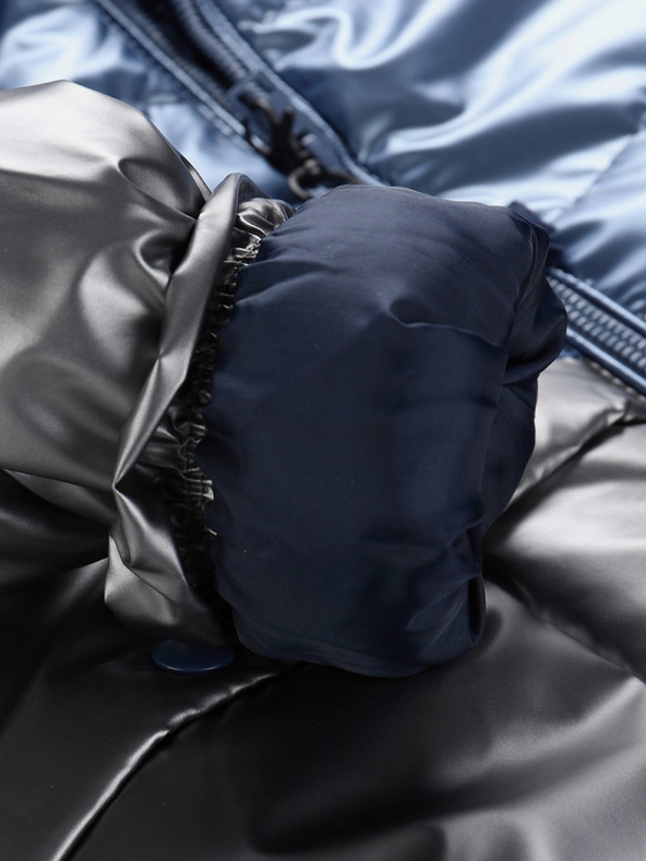 NAX Cappotto grigio e blu per bambine NAX FEREGO