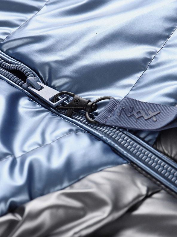 NAX Cappotto grigio e blu per bambine NAX FEREGO