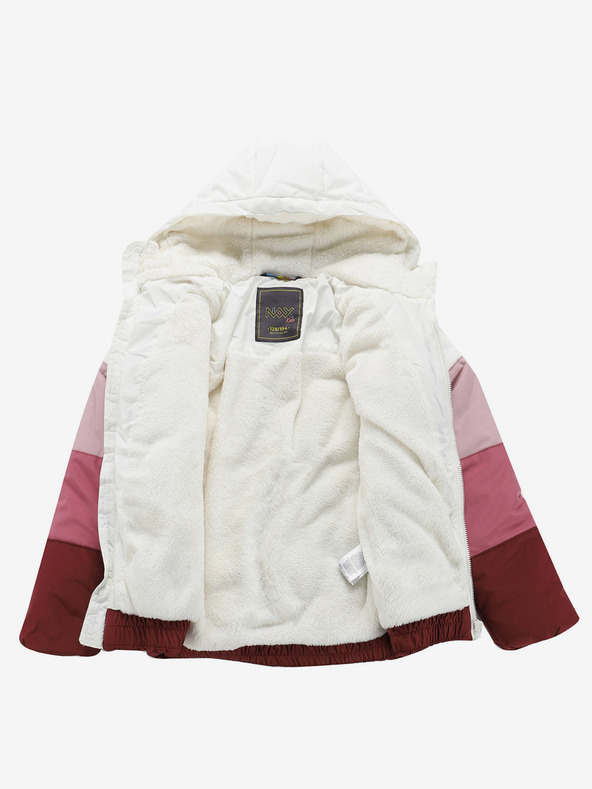 NAX Giacca invernale beige e rosa per bambini NAX KEMENO