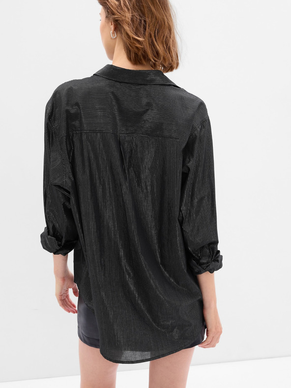 GAP Oversize shirt with metallic thread GAP