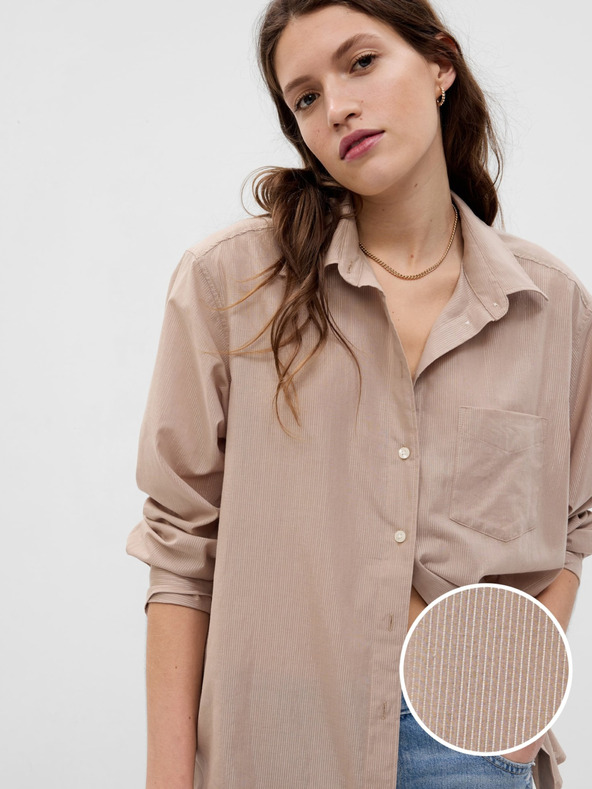GAP Oversize shirt with metallic thread GAP