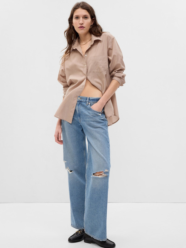 GAP Oversize shirt with metallic thread GAP