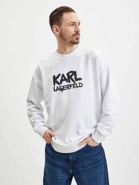 Karl Lagerfeld Felpa bianca da uomo KARL LAGERFELD