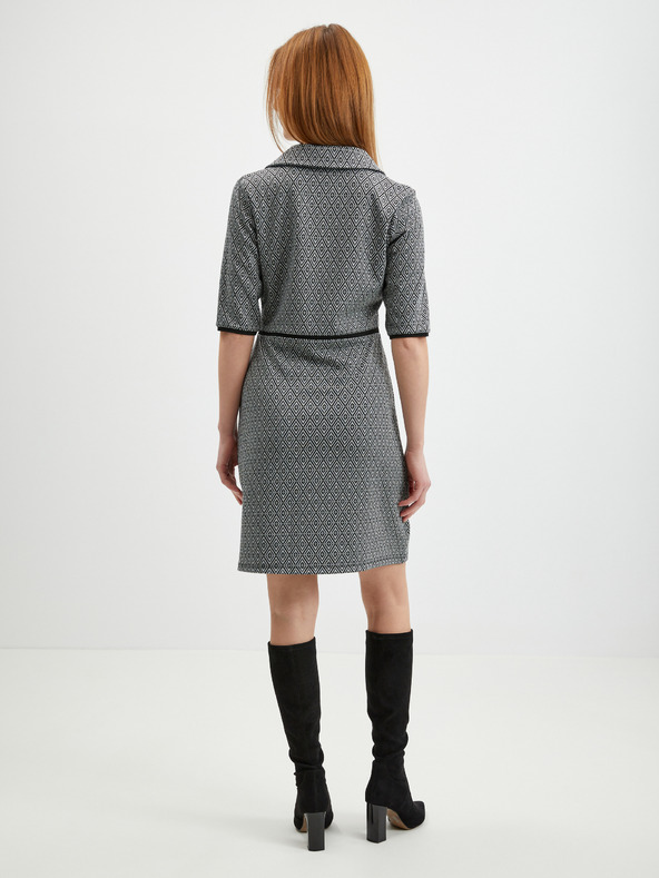 Orsay Abito in maglione nero da donna con fantasia ORSAY