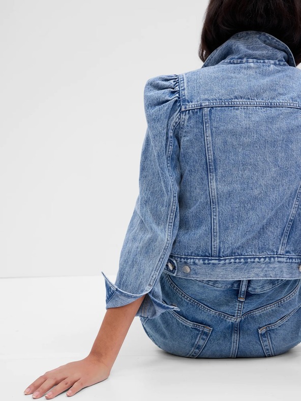 GAP Denim jacket with gathered sleeves GAP