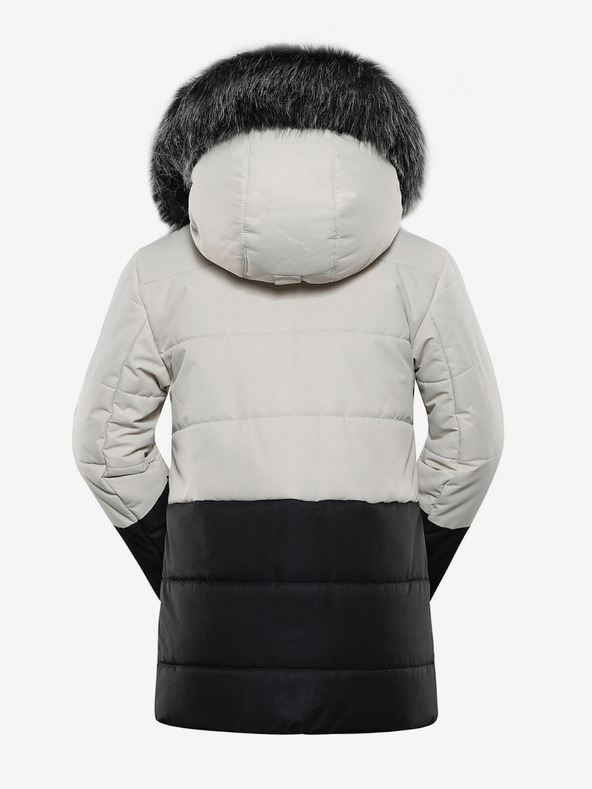 ALPINE PRO Giacca invernale da bambina bianca e nera ALPINE PRO Egypo