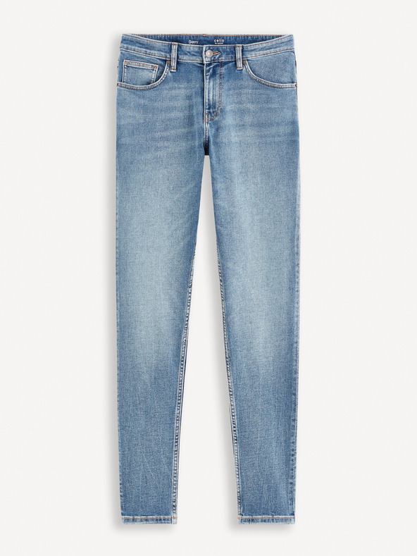 Celio Jeans skinny da uomo azzurro Celio Foskinny1