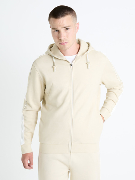 Celio Felpa con cappuccio beige da uomo Celio Fefada