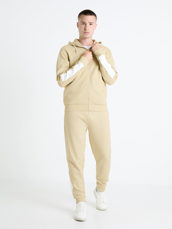 Celio Felpa con cappuccio beige da uomo Celio Fefada