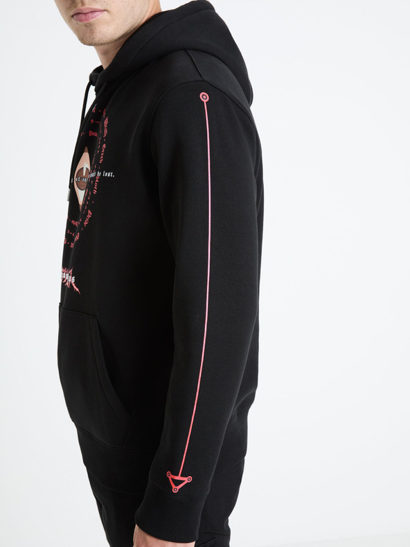 Celio Felpa con cappuccio nera da uomo Celio Fullmetal Alchemist