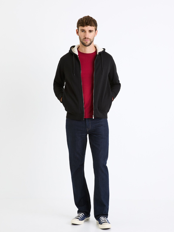 Celio Felpa nera con zip isolante da uomo Celio Fesherpax