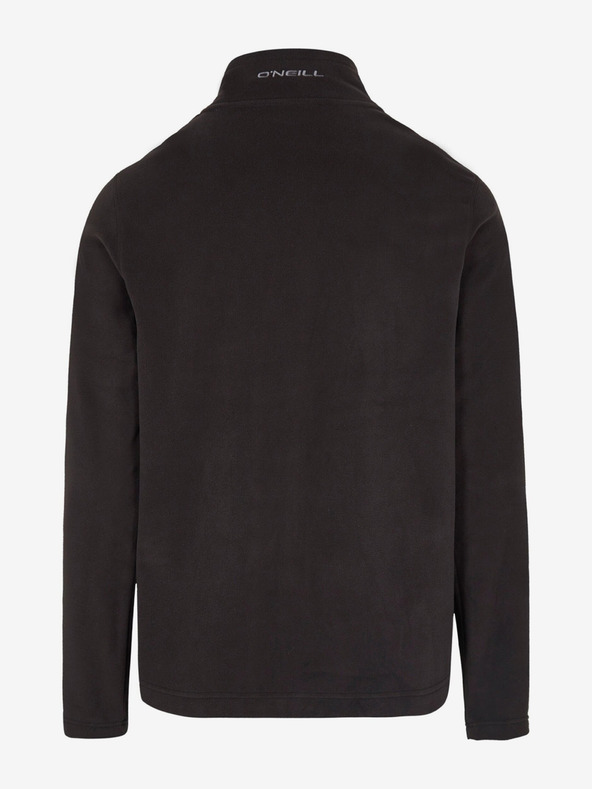 O'Neill Felpa nera con cappuccio e zip in pile da uomo con collo alto O'Neill Jack's