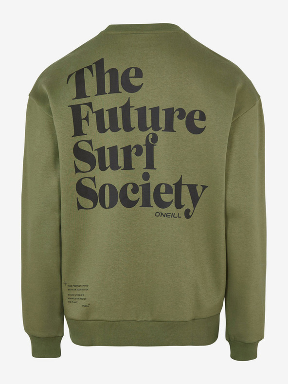 O'Neill Felpa con retro stampato Khaki O'Neill Future Surf Society da uomo