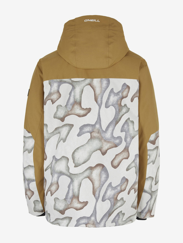 O'Neill Giacca da sci/snowboard O'Neill Texture crema e senape da uomo