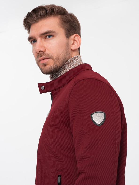 Ombre Clothing Giacca leggera da uomo bordeaux Ombre Clothing BIKER