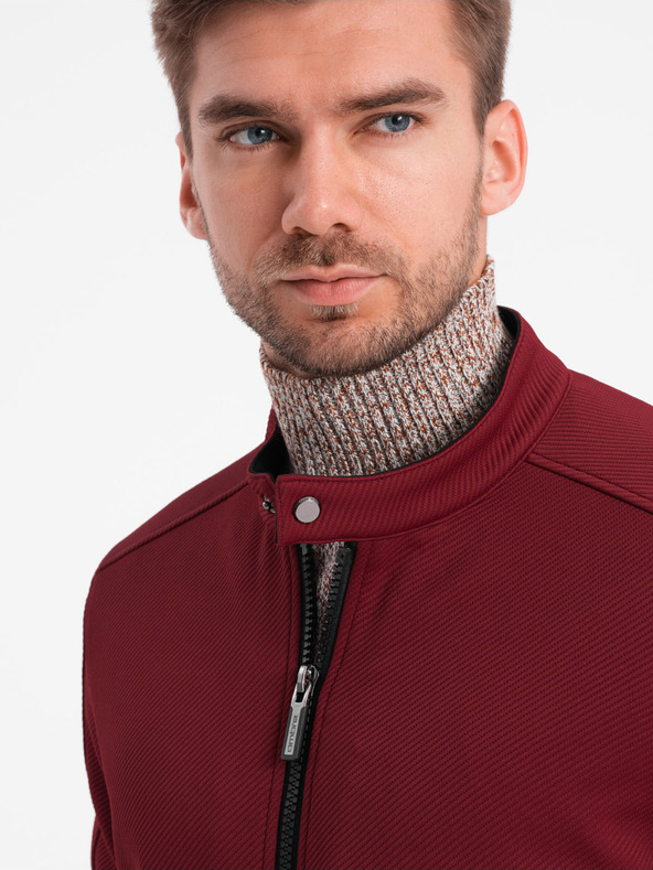 Ombre Clothing Giacca leggera da uomo bordeaux Ombre Clothing BIKER