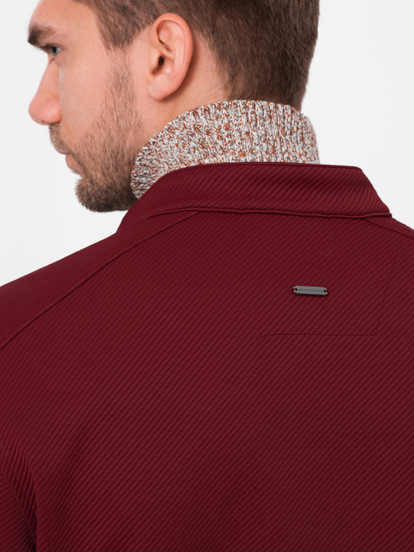 Ombre Clothing Giacca leggera da uomo bordeaux Ombre Clothing BIKER