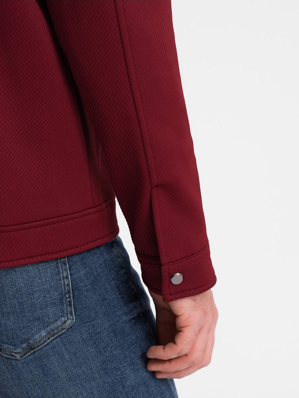 Ombre Clothing Giacca leggera da uomo bordeaux Ombre Clothing BIKER