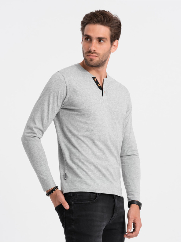 Ombre Clothing Camicia button down da uomo grigia Ombre Clothing HENLEY
