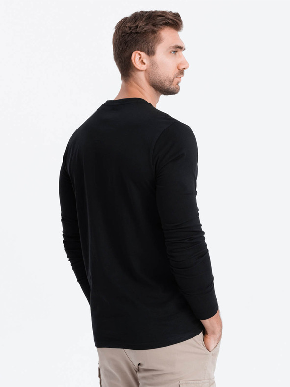 Ombre Clothing Camicia button down nera da uomo Ombre Clothing HENLEY