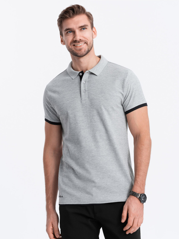 Ombre Clothing Polo uomo grigio Ombre Clothing