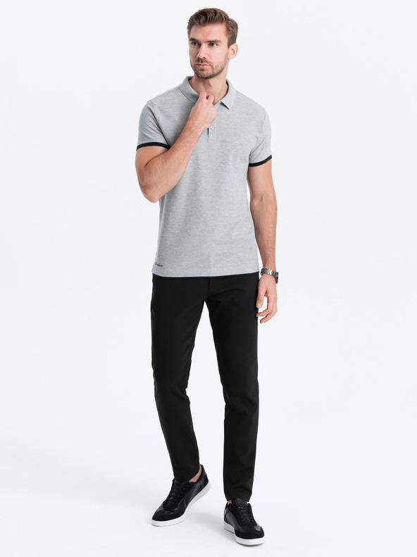 Ombre Clothing Polo uomo grigio Ombre Clothing