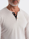 Ombre Clothing Camicia button down grigio chiaro da uomo Ombre Clothing HENLEY