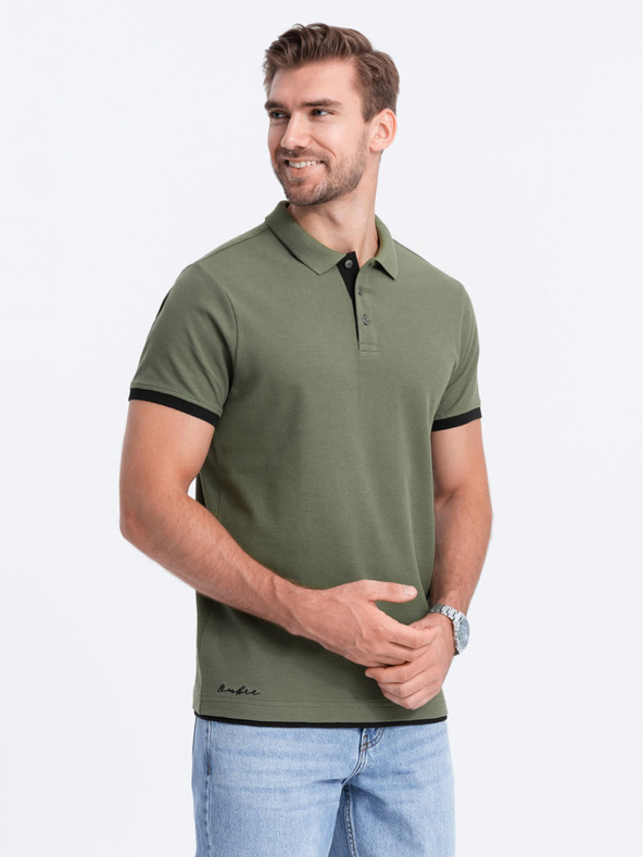 Ombre Clothing Polo uomo verde Ombre Clothing