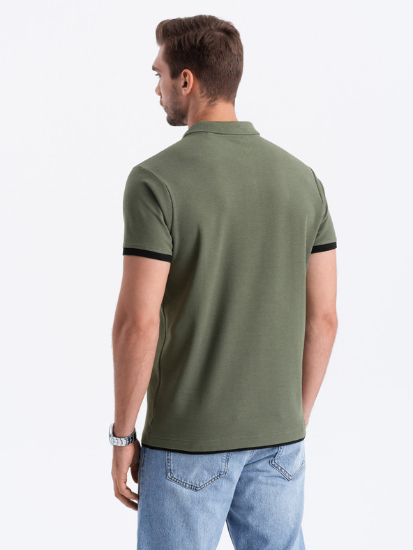 Ombre Clothing Polo uomo verde Ombre Clothing