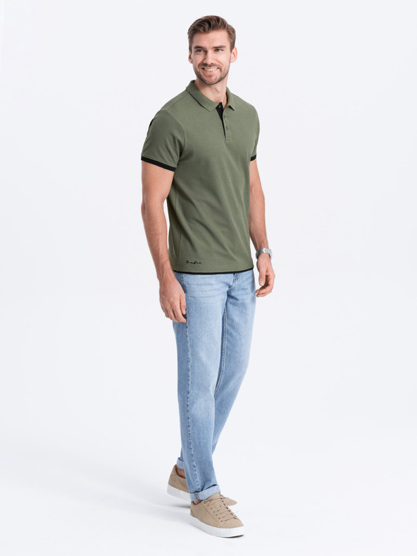 Ombre Clothing Polo uomo verde Ombre Clothing