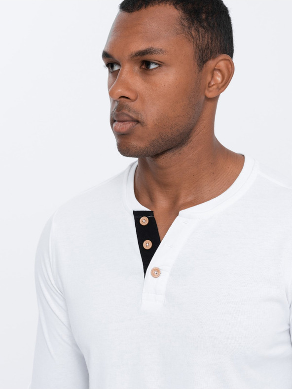 Ombre Clothing Camicia bianca da uomo button down Ombre Clothing HENLEY