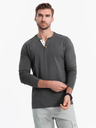 Ombre Clothing Camicia button down grigio scuro da uomo Ombre Clothing HENLEY