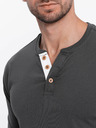 Ombre Clothing Camicia button down grigio scuro da uomo Ombre Clothing HENLEY