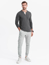 Ombre Clothing Camicia button down grigio scuro da uomo Ombre Clothing HENLEY